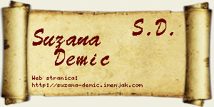 Suzana Demić vizit kartica